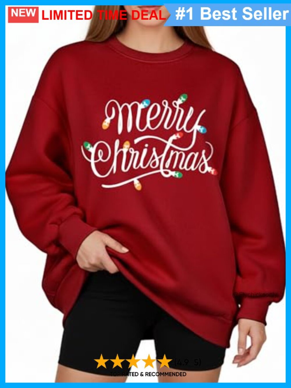 Oversized Crewneck Sweatshirt Pullover Long Sleeve Casual